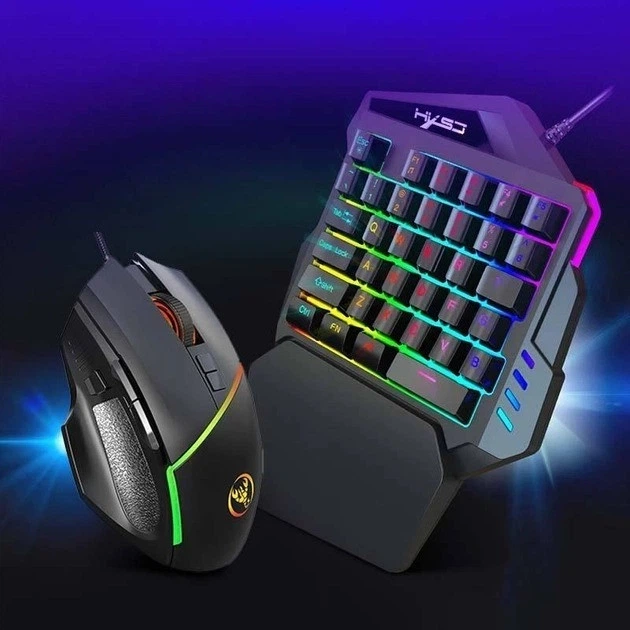 Ігровий набір 198I G506 клавіатура та мишка RGB 7 кольорів, USB, для ПК - изображение 7
