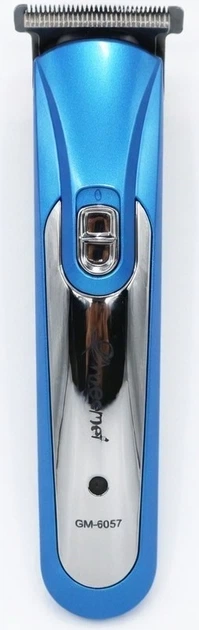 Машинка для стрижки волосся Gemei GM-6057 акумуляторна тример для волосся та бороди, титанові леза, насадки 3 6 9 мм, до 60 хв роботи, Li-Ion акумулятор - изображение 3