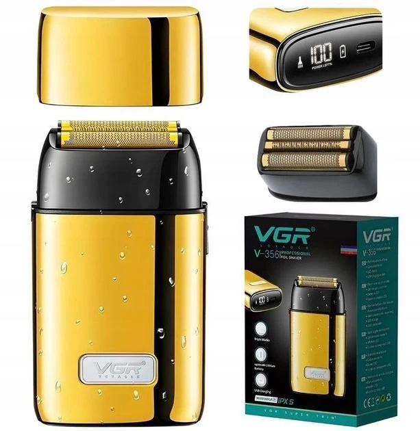 Електробритва VGR V-356 Professional шейвер, сіткова бритва з тримером, 8000 коливань/хв, LED дисплей, акумулятор 1400 мАг, USB Type-C, 120 хв роботи, металевий корпус - Фото 1 Електробритва VGR V-356 Professional шейвер, сіткова бритва з тримером, 8000 коливань/хв, LED дисплей, акумулятор 1400 мАг, USB Type-C, 120 хв роботи, металевий корпус - изображение 1