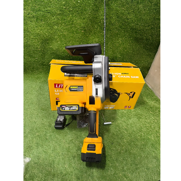Професійна акумуляторна пилка DeWalt DCM575N (48V, 6Ah) Безщіткова пилка працює одночасно від 2х АКБ та шиною 45см Девольт - изображение 7