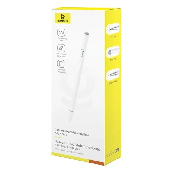 Универсальный магнитный стилус Baseus Smooth Writing 3 3in1 Passive Stylus |Android, Apple, Windows| White - изображение 5