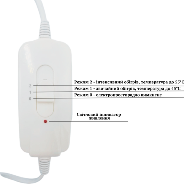 Электропростыня полуторная Electric Blanket 60х130 см 500г/м 2 режима, шнур 1.3м 40 Вт - изображение 3