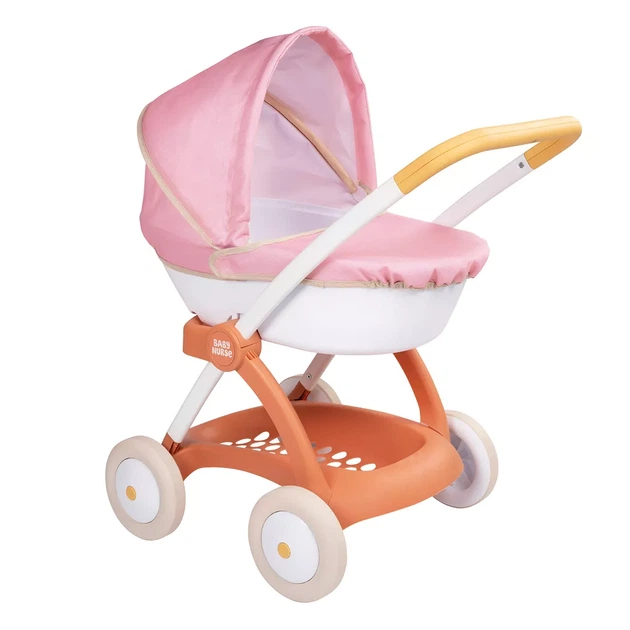 Коляска для ляльки Smoby Baby Nurse Теракотова пудра люлька з корзинкою (7600254124) - изображение 2