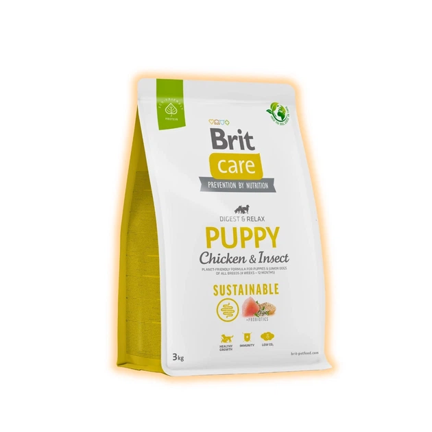 Сухой корм Brit Care с курицей и насекомыми для щенков всех пород, 3 кг - Фото 1 Сухой корм Brit Care с курицей и насекомыми для щенков всех пород, 3 кг - изображение 1