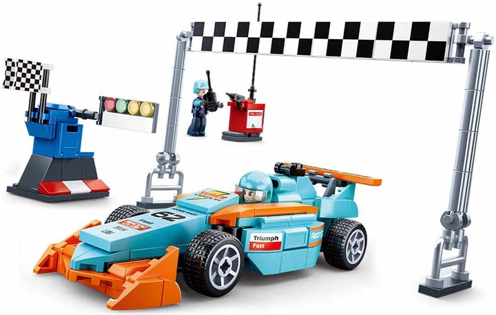 Klocki konstrukcyjne Sluban Racing Team Small Circuit 210 elementów 2499406 (6938242956226) - obraz 2