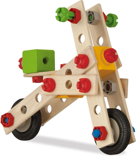 Дерев'яні кубики Eichhorn Constructor 4in1 65 елементів 5632681 (4051902001363) - зображення 5