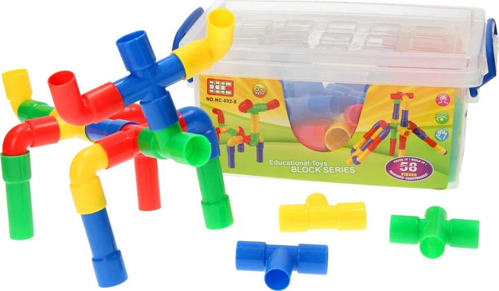Конструктор HC будівельні трубки 58 елементів 8180557 (8718012054295) - зображення 2