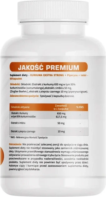 Suplement diety MedFuture Kurkuma Ekstra Strong + Piperyna + Imbir 60 kapsułek (5907589311952) - obraz 2