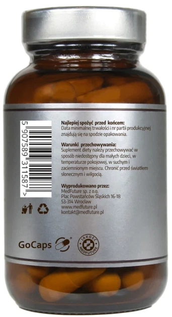 Дієтична добавка MedFuture Pureline Nutrition Гінкго білоба 500 мг 60 капсул (5907589311587) - зображення 3