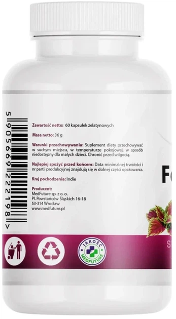 Дієтична добавка MedFuture Forskolin Forte 400 мг 60 капсул (5905669222198) - зображення 3