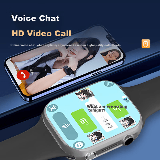 Детские умные часы PALMHANG WeChat All-In с SIM-картой, GPS-позиционированием и поддержкой сетей 5G/4G для подростков, учащихся начальной и средней школы в возрасте 6-12 лет. Специализированные обучающие часы для мальчиков и девочек. - изображение 4
