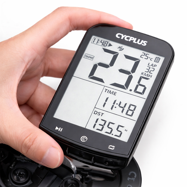 Велокомп'ютер GPS Cycplus M1 Pro Bluetooth 5.0/ANT+ Синхронізація із Strava, датчики пульсу, каденсу - зображення 5