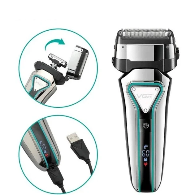 Электробритва сеточная Аккумуляторная VGR V 333/ 8816 USB Влажное и сухое бритье. - изображение 7