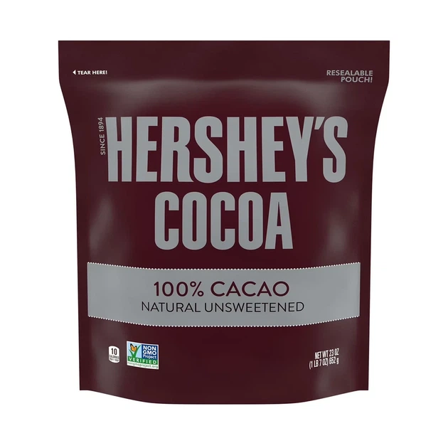 Какао Hershey's Cocoa 100% Natural Unsweetened натуральное несладкое пакет 652 г - Фото 5 Какао Hershey's Cocoa 100% Natural Unsweetened натуральное несладкое пакет 652 г - изображение 5