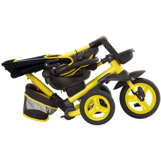 Велосипед трехколесный TILLY FLIP T-390/1 складной 360° с родительской ручкой, поворотное сиденье, велосипед-коляска от 1 года - изображение 2