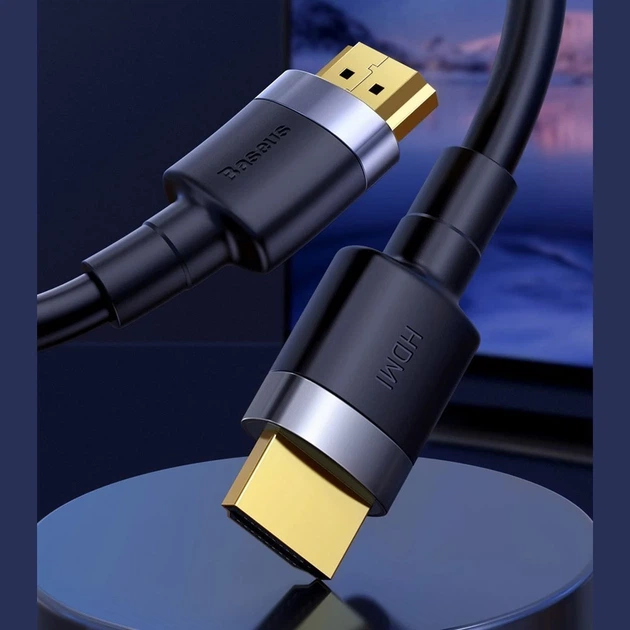 Кабель Baseus Cafule HDMI 4K to HDMI 4K 2m Black (CADKLF-F01) - изображение 7