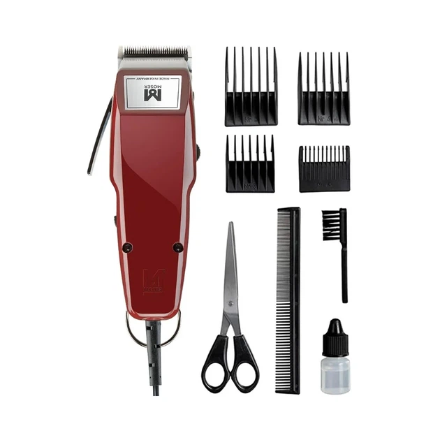 Машинка для стрижки Moser 1400-0458 (бордова) + набір насадок - изображение 2