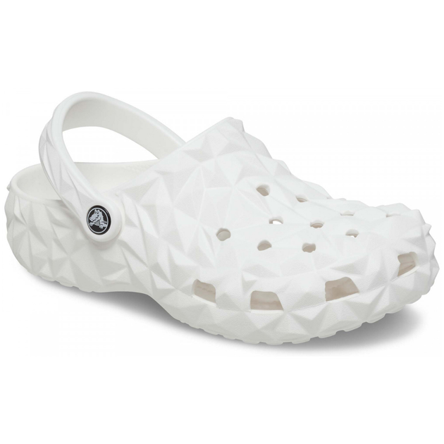 Crocs Classic Geometric Clog White Кроксы Женские Мужские Сабо Классик Геометрик Белые - (44 р.) M11 - изображение 3
