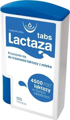 Дієтична добавка Oleofarm Lactaza Tabs 100 таблеток (5904960016222) - зображення 2