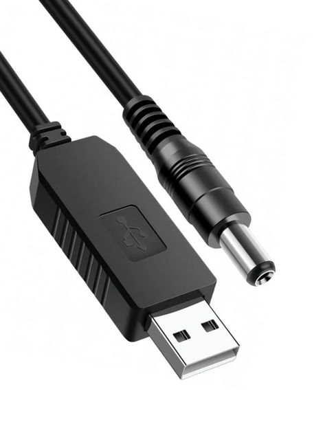 Кабель-переходник UFT USB 5V - DC 12V 5.5x2.1 мм, 1 м для Wi-Fi роутера питания от USB - Фото 7 Кабель-переходник UFT USB 5V - DC 12V 5.5x2.1 мм, 1 м для Wi-Fi роутера питания от USB - изображение 7