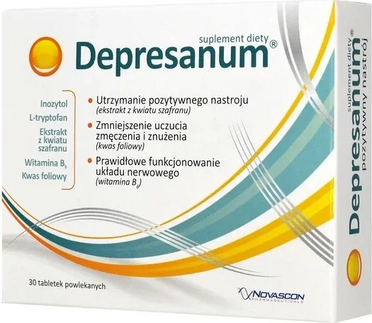 Дієтична добавка Novascon Depresanum 30 таблеток (5907461319342) - Фото 1 Дієтична добавка Novascon Depresanum 30 таблеток (5907461319342) - зображення 1