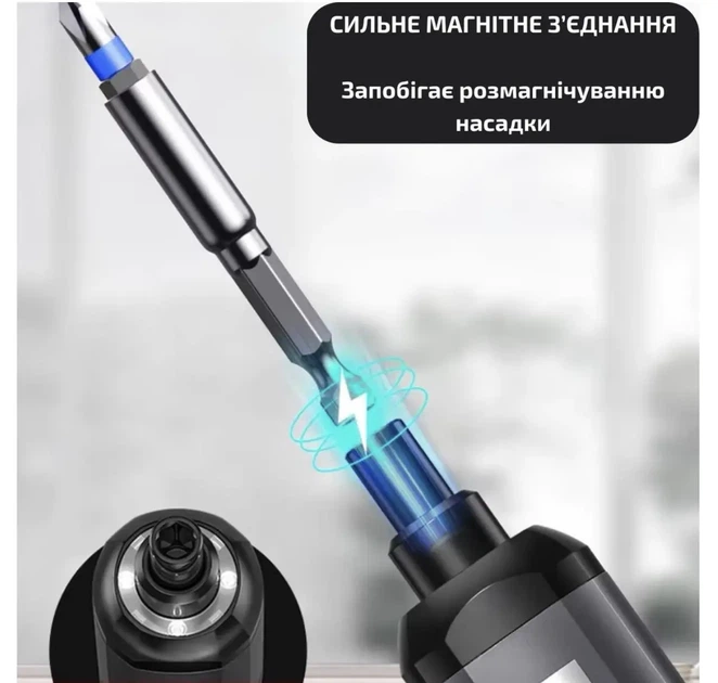 Электрическая отвертка аккумуляторная DELI DL-DP04-1B2, USB-C с битами в комплекте - Фото 6 Электрическая отвертка аккумуляторная DELI DL-DP04-1B2, USB-C с битами в комплекте - изображение 6