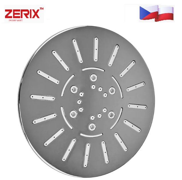 Лейка для верхнего душа Zerix круглая потолочная для душевых кабин поворотная для тропического душа (4788) - изображение 2