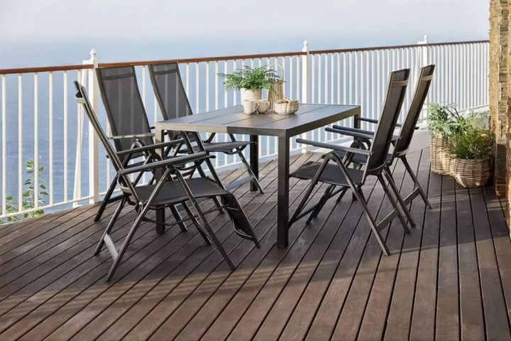 Zestaw krzeseł ogrodowych ModernHome by Multistore WR1652-4 Szary - obraz 10