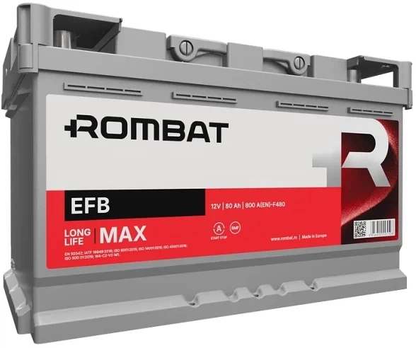 Автомобільний акумулятор Rombat EFB 6CT-80 Ah (-/+) (5946602005508) - зображення 2