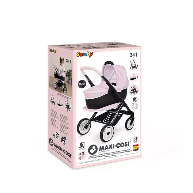 Коляска для ляльки Smoby Maxi-Cosi Рожева перлина 3в1 (7600253121) - изображение 5
