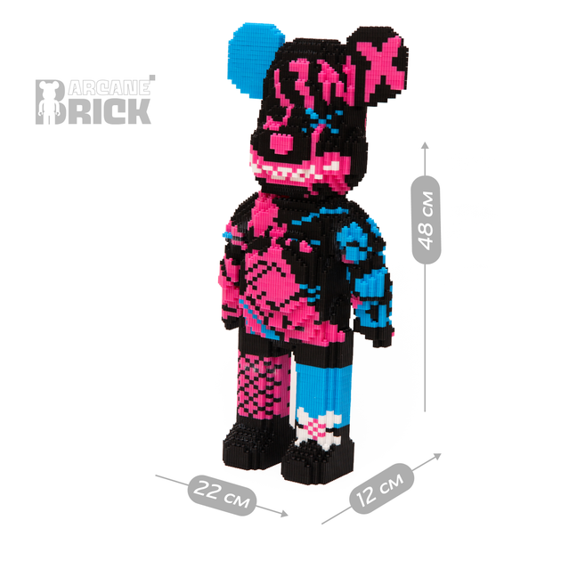 Конструктор 3д для взрослых и детей ArcaneBrick "Graffiti" 48см сборный блочный медведь конструктор magic blocks в форме 3D мишки - изображение 5