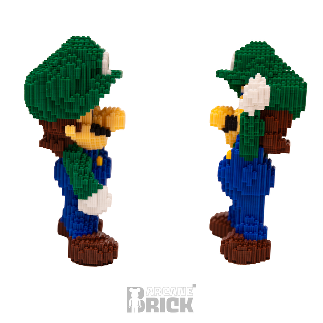 Конструктор 3д для дорослих "Green Mario" 29 см збірний блоковий Magic Blocks для дітей інтер'єрна арт фігурка супер маріо - зображення 2