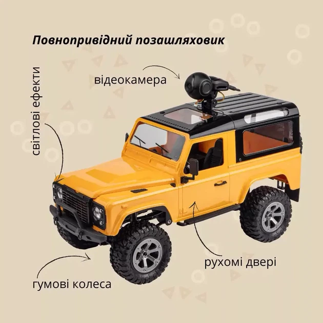 Машинка з камерою Otamanko на радіокеруванні жовтий (532.01.40) - изображение 2