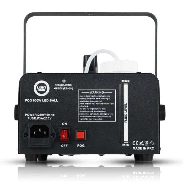 Wytwornica dymu z LED i kulą disco Light4Me Fog 600W LED Ball (5908249838857) - obraz 5
