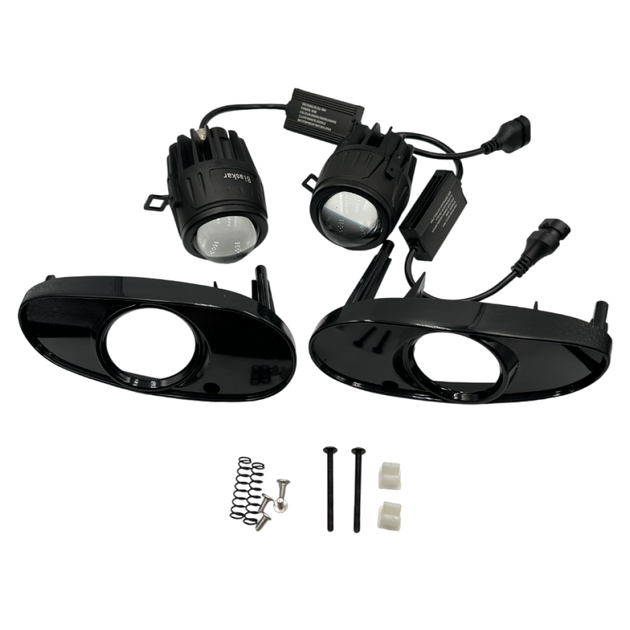 Противотуманные LED-фары на Daewoo Lanos с линзой, 30W, белый свет, 12–48V, IP68, комплект 2 шт. - изображение 6