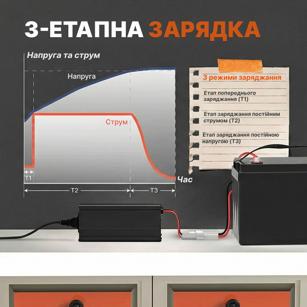 Зарядное устройство для LiFePO4 аккумуляторов Li Time L12V20A-BCHA-X - изображение 8