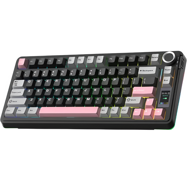 Беспроводная клавиатура AULA S75 PRO 75% игровая RGB с экраном Hot-Swap Bluetooth/2.4G/USB Англ/Укр - изображение 3