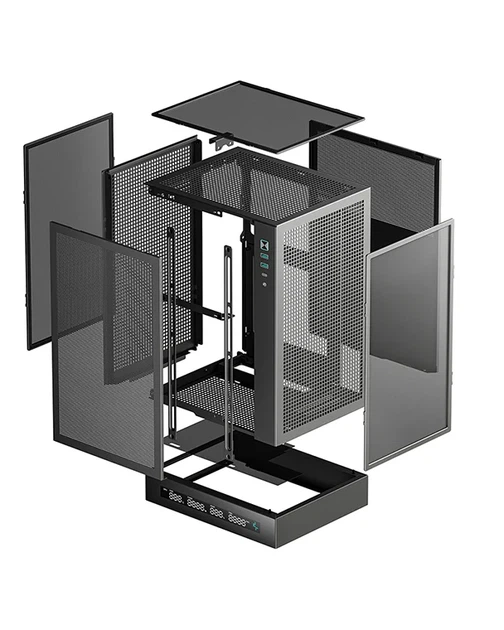 Корпус Deepcool CH170 Digital черный без БП Mini-ITX, 3.5"x1/2.5"(на выбор одно из трех:2.5SSD/3.5HDD/12смвент) (CH170 DIGITAL) - изображение 4