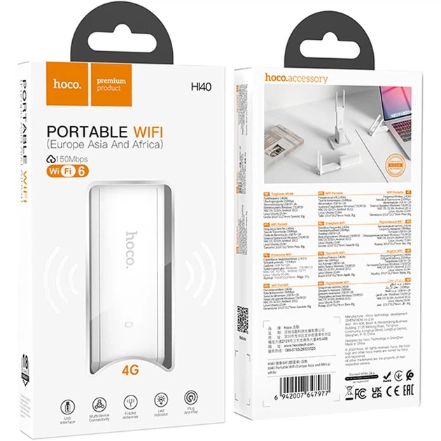 USB WiFi адаптер Hoco HI40 беспроводной сетевой адаптер с поддержкой WiFi 6 для ПК и ноутбука (786087) - изображение 6