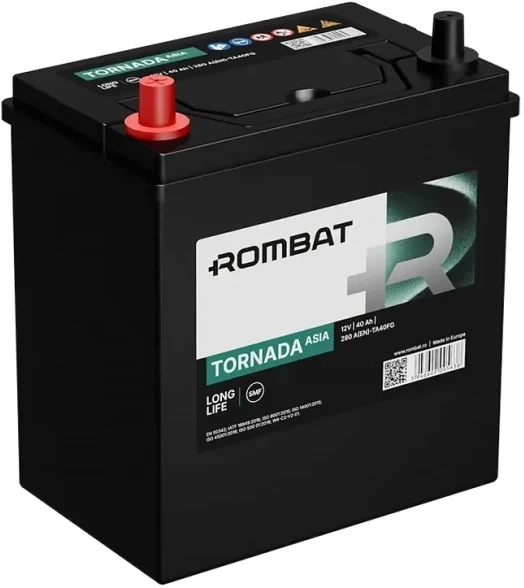 Автомобильный аккумулятор Rombat Tornada Asia 6CT-40Ah (+/-) (TA40FG) - изображение 2
