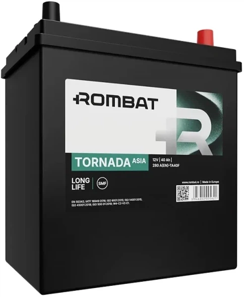 Автомобильный аккумулятор Rombat Tornada Asia 6CT-40Ah (-/+) (TA40F) - изображение 2