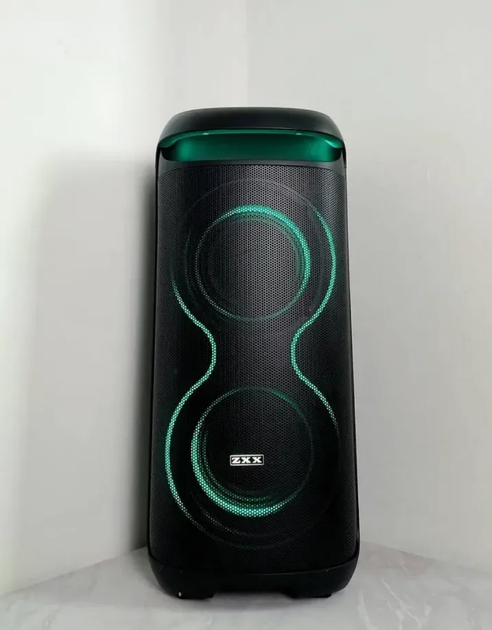 Акустична переносна колонка ZXX Bluetooth з мікрофоном, караоке, FM-радіо, USB, TF, AUX, LED-підсвітка, TWS - зображення 2
