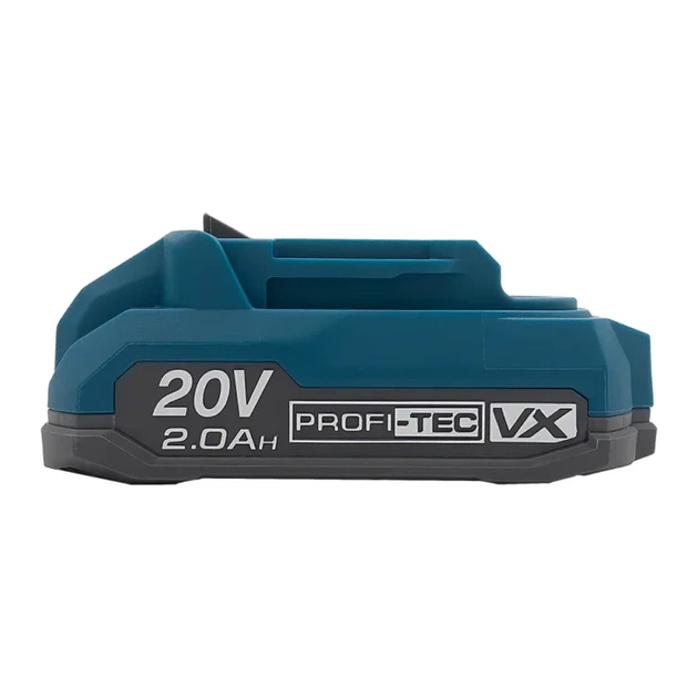 Акумуляторна батарея PROFI-TEC PT2020VX POWERLine (20 В / 2.0 Аг, високострумова, з індикатором) (007135) - Фото 2 Акумуляторна батарея PROFI-TEC PT2020VX POWERLine (20 В / 2.0 Аг, високострумова, з індикатором) (007135) - изображение 2