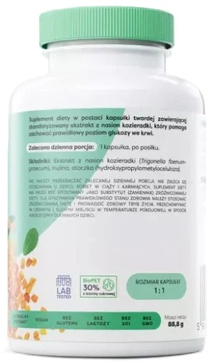 Kozieradka Osavi Kozieradka 550 mg 120 kapsułek (5904139922313) - obraz 3