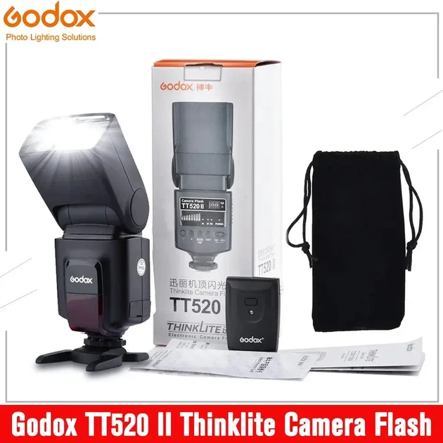 Вспышка Godox TT520 II + синхронизатор для камер Canon, Nikon, Sony, Fuji, Olympus - Фото 1 Вспышка Godox TT520 II + синхронизатор для камер Canon, Nikon, Sony, Fuji, Olympus - изображение 1