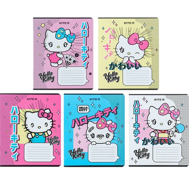 Зошит шкільний Kite Hello Kitty 12 аркушів, клітинка - Фото 1 Зошит шкільний Kite Hello Kitty 12 аркушів, клітинка - зображення 1