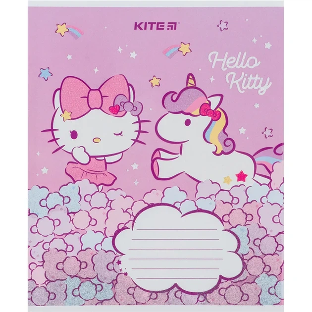 Зошит шкільний 12 аркушів коса лінія Kite Hello Kitty HK24-235-1 - зображення 4