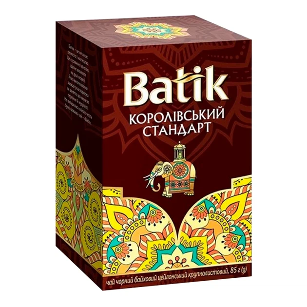 Чай чорний Batik Королівський стандарт 85 г - Фото 1 Чай чорний Batik Королівський стандарт 85 г - изображение 1