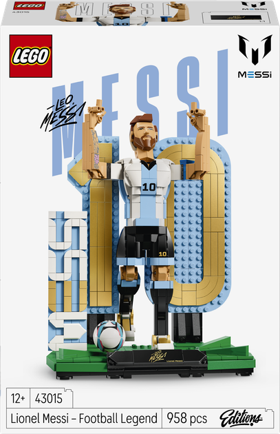 Конструктор LEGO Editions Football Ліонель Мессі — легенда футболу 958 деталей (43015) - Фото 1 Конструктор LEGO Editions Football Ліонель Мессі — легенда футболу 958 деталей (43015) - зображення 1