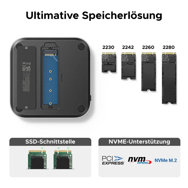Док-станция UGREEN CM841 (65488) для MacMiniM4 с 2xUSB-C to DP1.4 4K240Hz 4xUSB-A 3.2 10Gbps USB-C 3.2 10Gbps SD TF M.2 Nvme10Gbps - Фото 4 Док-станция UGREEN CM841 (65488) для MacMiniM4 с 2xUSB-C to DP1.4 4K240Hz 4xUSB-A 3.2 10Gbps USB-C 3.2 10Gbps SD TF M.2 Nvme10Gbps - изображение 4